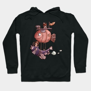 Pirate Steampunk Hot-Air balloon Hoodie